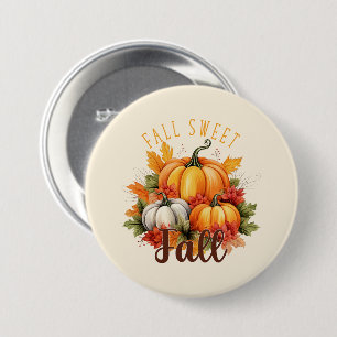 Badge Rond 7,6 Cm Automne Sweet Fall