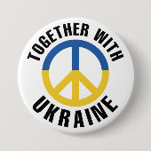 Badge Rond 7,6 Cm Avec L'Ukraine (Devant)