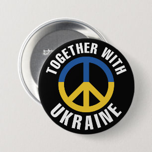 Badge Rond 7,6 Cm Avec L'Ukraine