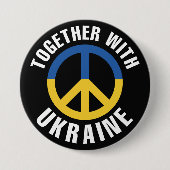 Badge Rond 7,6 Cm Avec L'Ukraine (Devant)