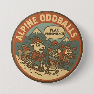 Badge Rond 7,6 Cm Aventure de montagne de performance maximale des s