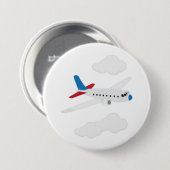 Badge Rond 7,6 Cm Avion (Devant & derrière)