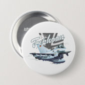 Badge Rond 7,6 Cm Avion de dessin (Devant & derrière)