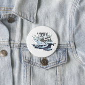 Badge Rond 7,6 Cm Avion de dessin (En situation)
