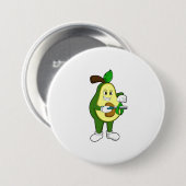 Badge Rond 7,6 Cm Avocado as Hairtravh Razor (Devant & derrière)