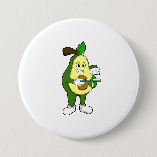 Badge Rond 7,6 Cm Avocado as Hairtravh Razor (Devant)