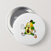 Badge Rond 7,6 Cm Avocado au football (Devant & derrière)