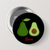 Badge Rond 7,6 Cm Avocado Lover Design Thunder_Cove (Devant & derrière)