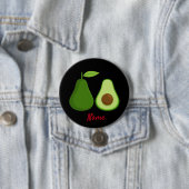 Badge Rond 7,6 Cm Avocado Lover Design Thunder_Cove (En situation)