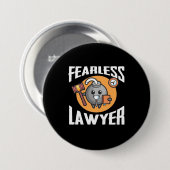 Badge Rond 7,6 Cm Avocat sans peur (Devant & derrière)