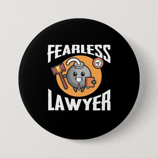 Badge Rond 7,6 Cm Avocat sans peur (Devant)