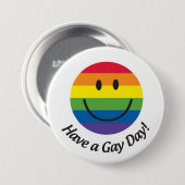 Badge Rond 7,6 Cm Ayez un jour gai (Devant & derrière)