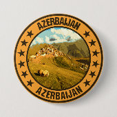 Badge Rond 7,6 Cm Azerbaïdjan (Devant)