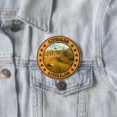 Badge Rond 7,6 Cm Azerbaïdjan (En situation)