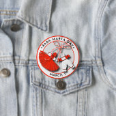 Badge Rond 7,6 Cm Baba Marta Day Martenitsa (En situation)