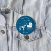 Badge Rond 7,6 Cm Baby shower dalmate (En situation)