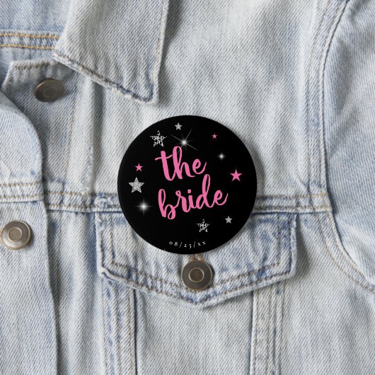 Badge Rond 7,6 Cm Bachelorette Bride Disco ID925 (En situation)