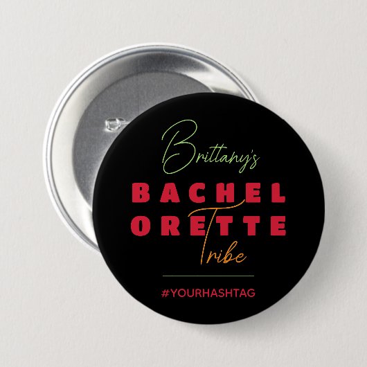 Badge Rond 7,6 Cm Bachelorette Tribe (Devant & derrière)