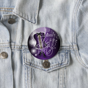 Badge Rond 7,6 Cm Bachelorte violette profonde