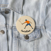 Badge Rond 7,6 Cm Badminton (En situation)