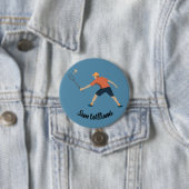 Badge Rond 7,6 Cm Badminton (En situation)