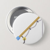 Badge Rond 7,6 Cm Baguette de pêche (Devant & derrière)