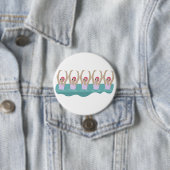 Badge Rond 7,6 Cm Baigneurs artistiques | Illustration de natation a (En situation)