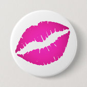 Badge Rond 7,6 Cm Baiser d'Ombre rose chaud (Devant)