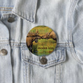 Badge Rond 7,6 Cm Baiser d'orignaux (En situation)