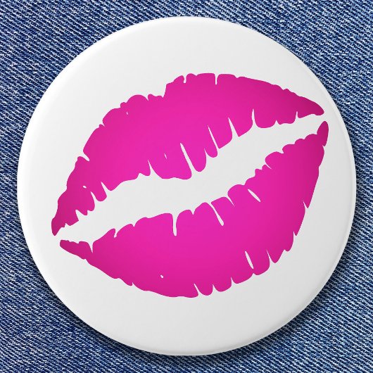 Badge Rond 7,6 Cm Baiser Ombré Rose Chaud