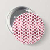 Badge Rond 7,6 Cm Baisers de rose de rouge à lèvres (Devant & derrière)