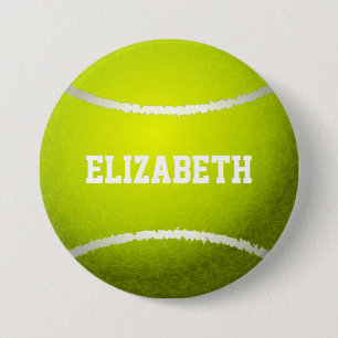 Badge Rond 7,6 Cm Bal de tennis personnalisé jaune