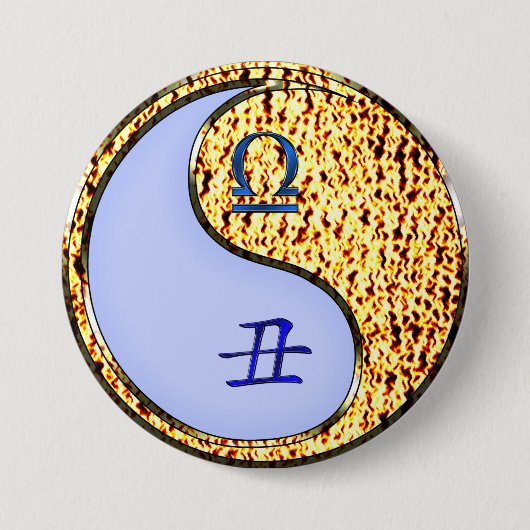 Badge Rond 7,6 Cm Balance & Boeuf de Feu (Devant)