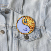 Badge Rond 7,6 Cm Balance & Boeuf de Feu (En situation)