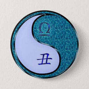 Badge Rond 7,6 Cm Balance & Bœuf d'eau