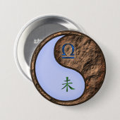 Badge Rond 7,6 Cm Balance & Bouc terrestre (Devant & derrière)