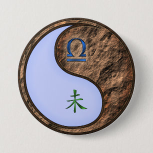 Badge Rond 7,6 Cm Balance & Bouc terrestre