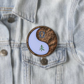 Badge Rond 7,6 Cm Balance & Bouc terrestre (En situation)