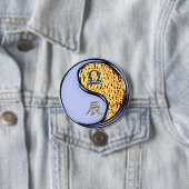 Badge Rond 7,6 Cm Balance & Dragon de Feu (En situation)