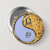 Badge Rond 7,6 Cm Balance & Lapin de Feu (Devant & derrière)