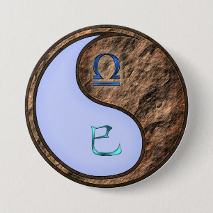 Badge Rond 7,6 Cm Balance & Serpent de terre