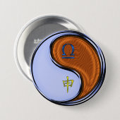 Badge Rond 7,6 Cm Balance & Singe de Bois (Devant & derrière)