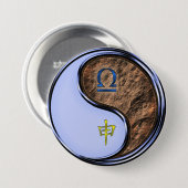 Badge Rond 7,6 Cm Balance & Singe de Terre (Devant & derrière)
