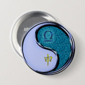 Badge Rond 7,6 Cm Balance & Singe d'Eau (Devant & derrière)