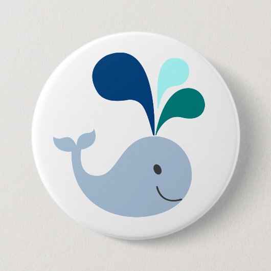 Badge Rond 7,6 Cm Baleine (Devant)