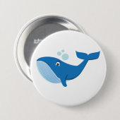 Badge Rond 7,6 Cm Baleine (Devant & derrière)