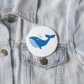 Badge Rond 7,6 Cm Baleine (En situation)