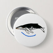 Badge Rond 7,6 Cm BALEINE cool - Nature - (Devant & derrière)