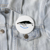 Badge Rond 7,6 Cm BALEINE cool - Nature - (En situation)