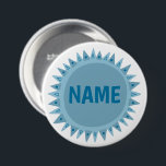 Badge Rond 7,6 Cm Balise de nom de la PERSONNALISER IT Blue Sunshine<br><div class="desc">Décorez votre tenue avec ce bouton d'art cool. Ça fait un grand cadeau ! Vous pouvez le customiser et ajouter du texte. Consultez ma boutique pour plus de couleurs et de motifs ! Faites-moi savoir si vous aimeriez quelque chose de personnalisé aussi.</div>